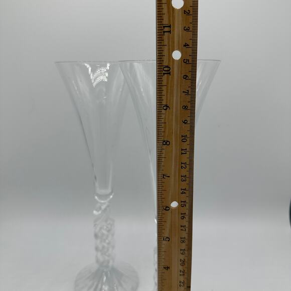 Vintage Millennium 2000 Fluted Champagne by Cristal D'Arques-Durand Set/2 - Picture 5 of 8